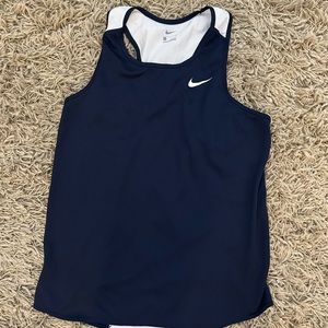 Nike Dri-Fit Miler Singlet Running Navy Tank Large